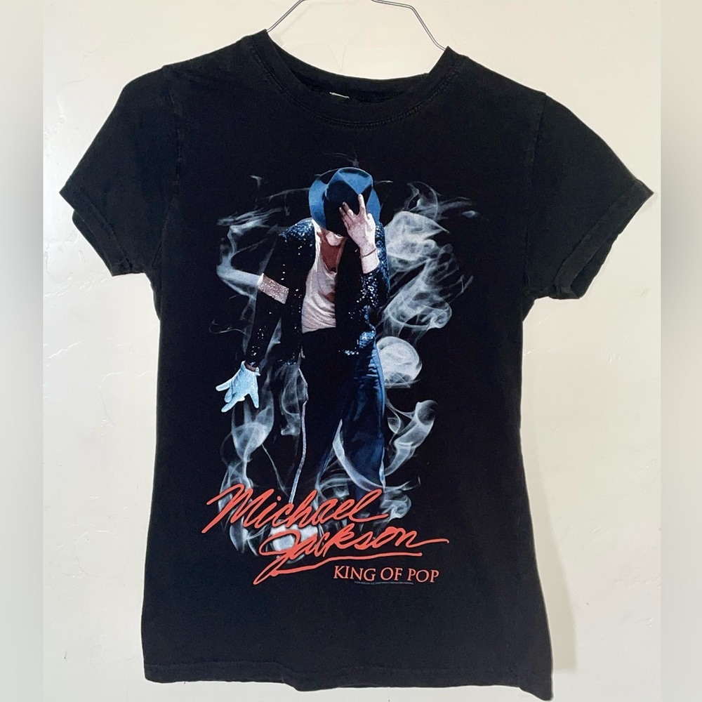 Michael Jackson King Of Pop Women’s T-Shirt Black Size Small